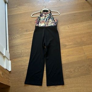 Black and iridescent sequin dress romper size 10